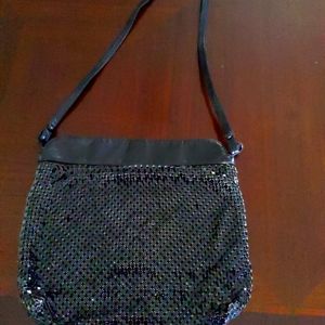 Whiting and Davis Mesh Bag/Purse - Black
